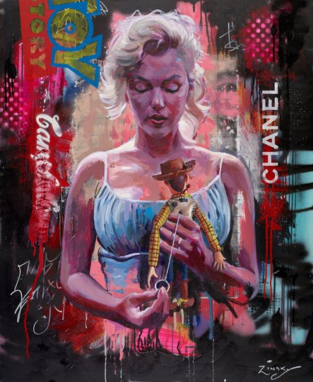 Pulling The Strings by Zinsky - Original Painting on Stretched Canvas